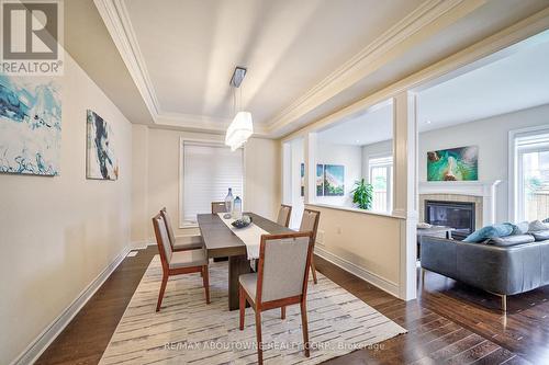 211 Sixteen Mile Drive, Oakville, ON - Indoor Photo Showing Dining Room With Fireplace