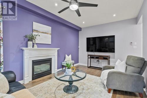 908 Black Cherry Drive, Oshawa (Taunton), ON - Indoor Photo Showing Living Room With Fireplace