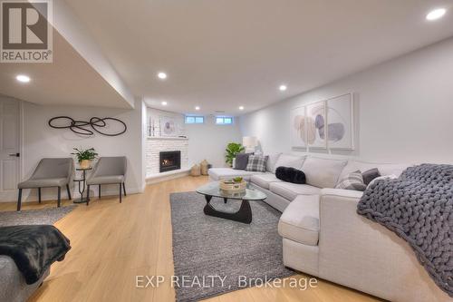 119 Charlotte Place, Kitchener, ON - Indoor Photo Showing Living Room With Fireplace