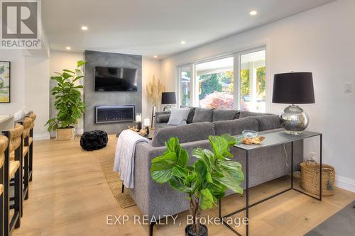 119 Charlotte Place, Kitchener, ON - Indoor Photo Showing Living Room With Fireplace