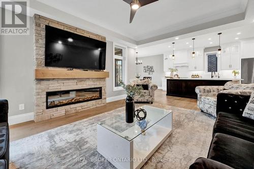 159 Timber Trail Road, Woolwich, ON - Indoor Photo Showing Living Room With Fireplace