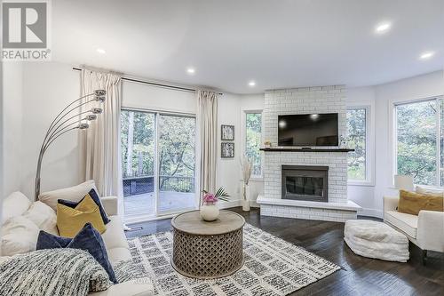 289 Tranquil Court, Pickering, ON - Indoor Photo Showing Living Room With Fireplace