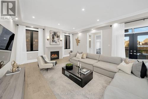 64 Deerhaven Crescent, Vaughan, ON - Indoor Photo Showing Living Room With Fireplace