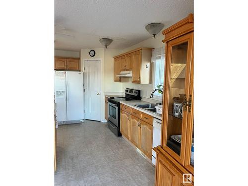 1906 37B Av Nw, Edmonton, AB - Indoor Photo Showing Kitchen With Double Sink