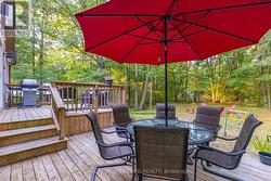 Back deck with several entertaining spaces - 