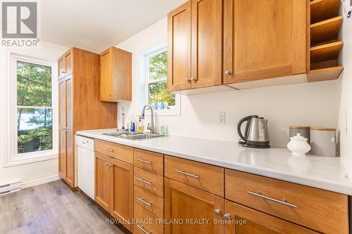 Updated kitchen cabinetry - 10248 Pinetree Drive, Lambton Shores (Grand Bend), ON - Indoor Photo Showing Kitchen With Double Sink