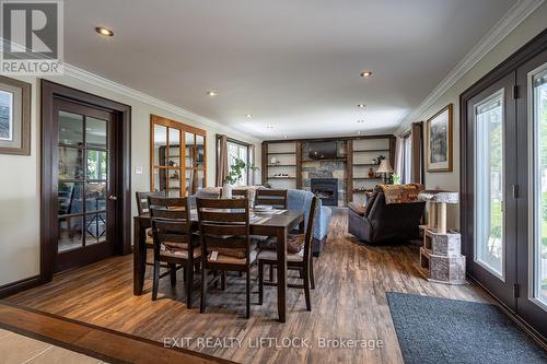 1760 Stewart Line, Cavan Monaghan, ON - Indoor Photo Showing Dining Room With Fireplace