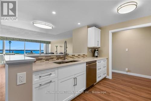 103 - 55 Water Street E, Brockville, ON - Indoor Photo Showing Kitchen With Double Sink