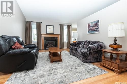 Johnson Acreage, Corman Park Rm No. 344, SK - Indoor Photo Showing Living Room With Fireplace