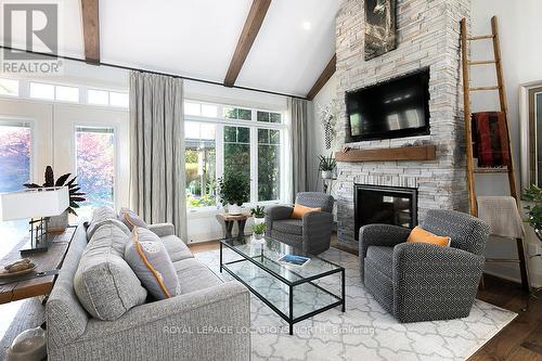 110 Landry Lane, Blue Mountains, ON - Indoor Photo Showing Living Room With Fireplace