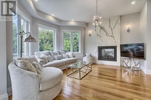 70 Brule Lake Way, Georgina, ON - Indoor Photo Showing Living Room With Fireplace