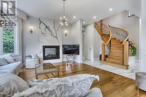 70 Brule Lake Way, Georgina, ON - Indoor Photo Showing Living Room With Fireplace