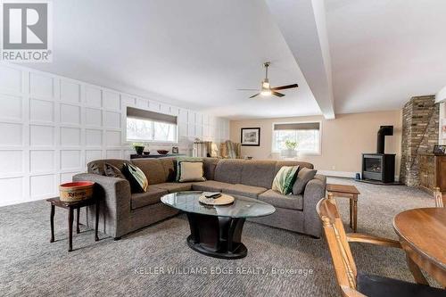 555 Ofield Road N, Hamilton, ON - Indoor Photo Showing Living Room With Fireplace