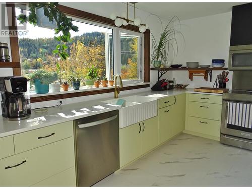 1613 Leroi Avenue, Rossland, BC - Indoor Photo Showing Kitchen With Double Sink