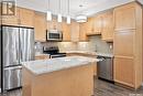 111 1015 Moss Avenue, Saskatoon, SK  - Indoor Photo Showing Kitchen With Stainless Steel Kitchen With Upgraded Kitchen 