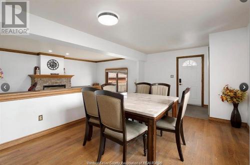 3620 Dandurand, Windsor, ON - Indoor Photo Showing Dining Room With Fireplace