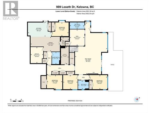 Lower level floor plan - 989 Loseth Drive, Kelowna, BC - Other