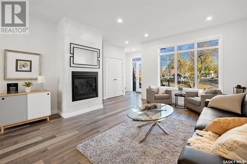 1334 Colony Street, Saskatoon, SK - Indoor Photo Showing Living Room With Fireplace