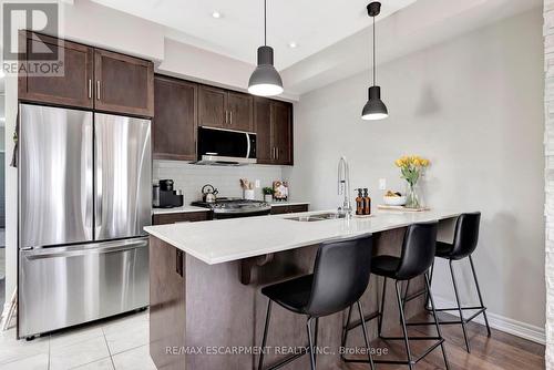 1 - 377 Glancaster Road, Hamilton, ON - Indoor Photo Showing Kitchen With Stainless Steel Kitchen With Double Sink With Upgraded Kitchen