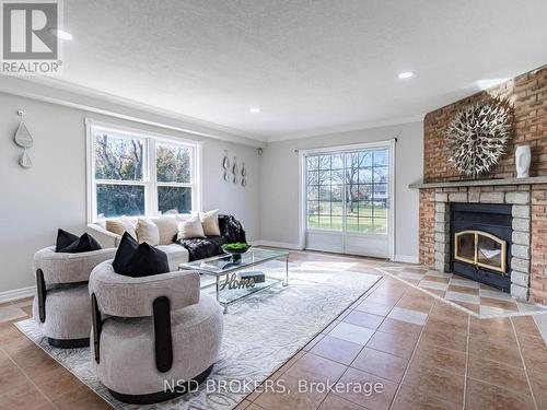 891 Hwy 8, Hamilton, ON - Indoor Photo Showing Living Room With Fireplace