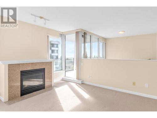 1101 720 Hamilton Street, New Westminster, BC - Indoor Photo Showing Living Room With Fireplace