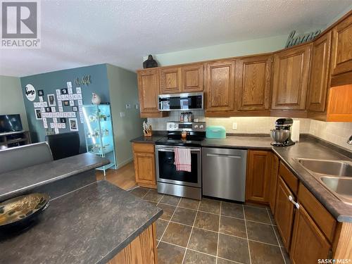 219 Jubilee Crescent, Landis, SK - Indoor Photo Showing Kitchen With Double Sink