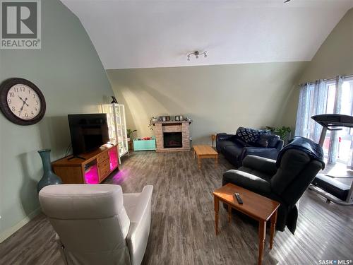 219 Jubilee Crescent, Landis, SK - Indoor Photo Showing Living Room With Fireplace