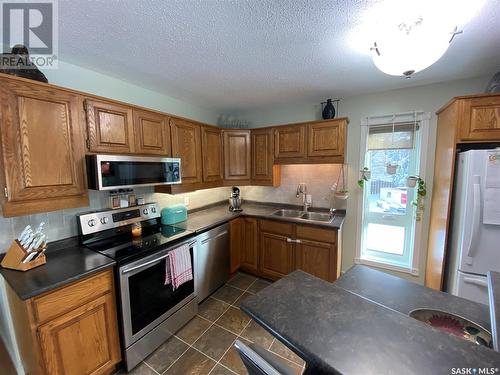 219 Jubilee Crescent, Landis, SK - Indoor Photo Showing Kitchen With Double Sink