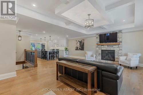 155 Grove Park Drive, Burlington, ON - Indoor Photo Showing Living Room With Fireplace