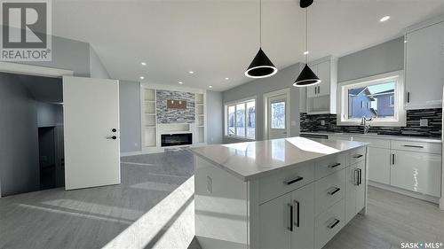 714 Delainey Court, Saskatoon, SK - Indoor Photo Showing Kitchen With Upgraded Kitchen