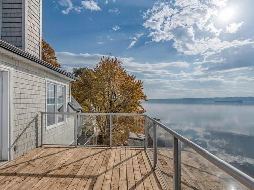 Patio - 395 Ch. De La Plage-St-Laurent, Saint-Augustin-De-Desmaures, QC - Outdoor With Body Of Water With View