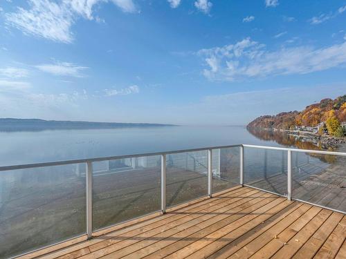 Patio - 395 Ch. De La Plage-St-Laurent, Saint-Augustin-De-Desmaures, QC - Outdoor With Body Of Water With View