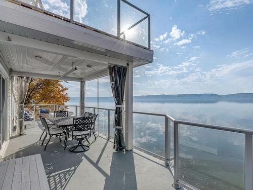 Patio - 395 Ch. De La Plage-St-Laurent, Saint-Augustin-De-Desmaures, QC - Outdoor With Body Of Water With Exterior