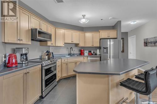 Ph108 1914 Hamilton Street, Regina, SK - Indoor Photo Showing Kitchen With Stainless Steel Kitchen