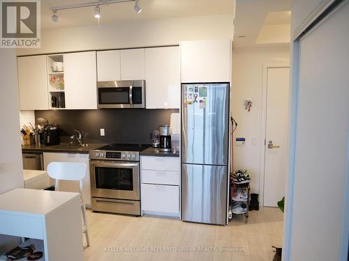 1807 - 30 Ordnance Avenue, Toronto, ON - Indoor Photo Showing Kitchen With Stainless Steel Kitchen