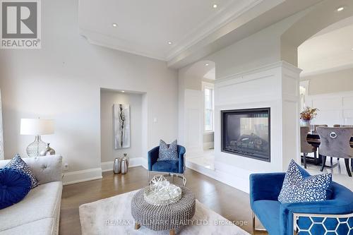 229 5Th Concession Road, Ajax, ON - Indoor Photo Showing Living Room With Fireplace