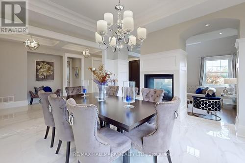 229 5Th Concession Road, Ajax, ON - Indoor Photo Showing Dining Room With Fireplace