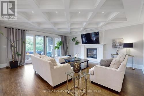 229 5Th Concession Road, Ajax, ON - Indoor Photo Showing Living Room With Fireplace