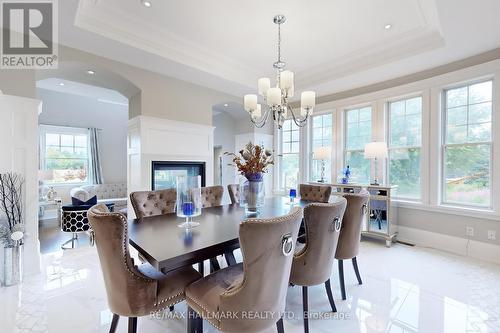 229 5Th Concession Road, Ajax, ON - Indoor Photo Showing Dining Room With Fireplace