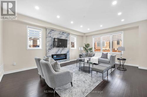 55 Westfield Drive, Whitby, ON - Indoor Photo Showing Living Room With Fireplace