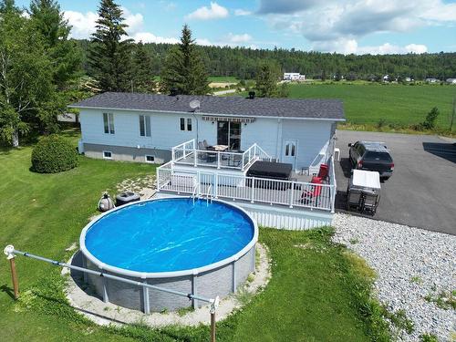 Photo aÃ©rienne - 852 Route Lefort, Duhamel-Ouest, QC - Outdoor With Above Ground Pool With Backyard