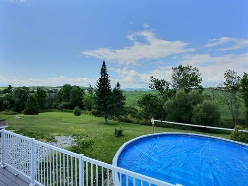 Terrasse - 852 Route Lefort, Duhamel-Ouest, QC - Outdoor With Above Ground Pool