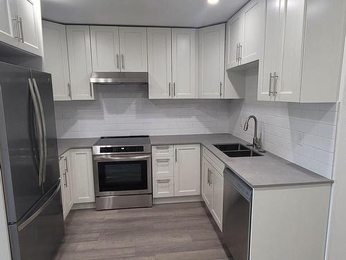 Kitchen - 9718 Boul. Olympia, Montréal (Ahuntsic-Cartierville), QC - Indoor Photo Showing Kitchen With Double Sink With Upgraded Kitchen