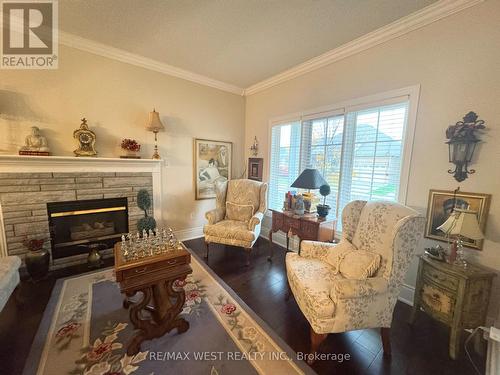 2 - 3 Larkdale Terrace, Brampton, ON - Indoor Photo Showing Living Room With Fireplace