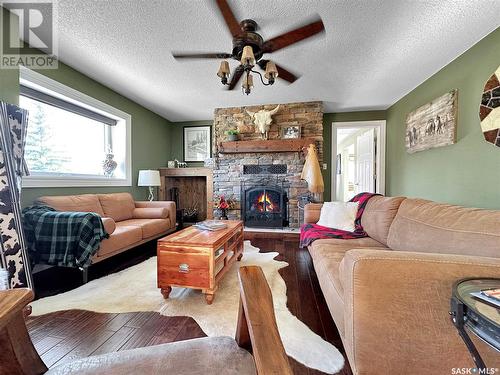 The French Ranch, Brock Rm No. 64, SK - Indoor Photo Showing Living Room With Fireplace