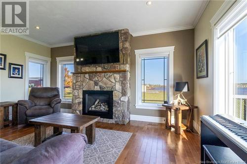 2537 Route 515, Sainte-Marie-De-Kent, NB - Indoor Photo Showing Living Room With Fireplace