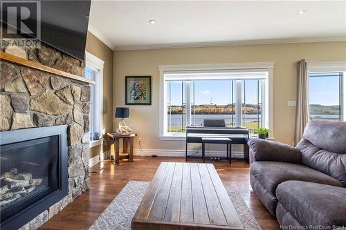 2537 Route 515, Sainte-Marie-De-Kent, NB - Indoor Photo Showing Living Room With Fireplace