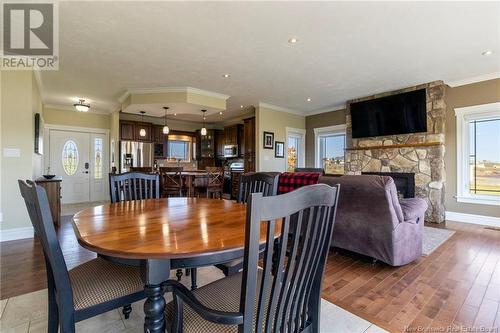 2537 Route 515, Sainte-Marie-De-Kent, NB - Indoor Photo Showing Dining Room With Fireplace