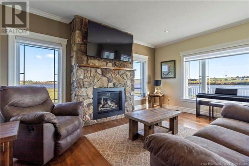 2537 Route 515, Sainte-Marie-De-Kent, NB - Indoor Photo Showing Living Room With Fireplace