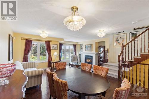 120C Centrepointe Drive, Ottawa, ON - Indoor Photo Showing Dining Room With Fireplace